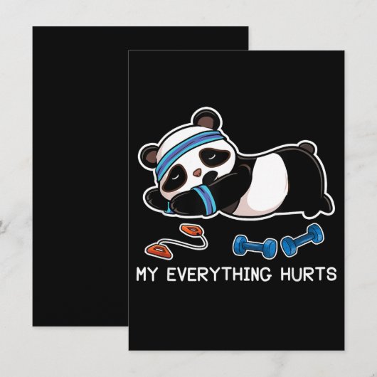 Invitation Panda Workout Gym My Everything (Devant / Derrière)