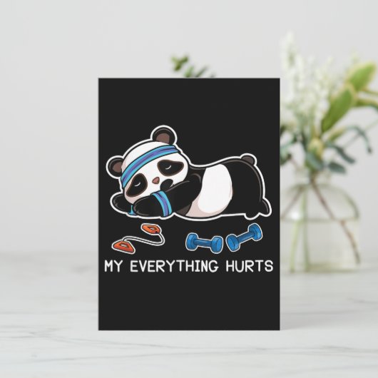 Invitation Panda Workout Gym My Everything (Debout devant)