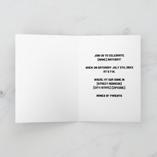 Invitation Pandas d'anniversaire (Intérieur)