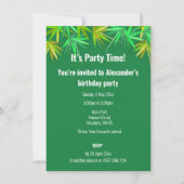 Invitation Pandas Lady Amherst's Pheasants Rouge Pandas Bambo (Dos)