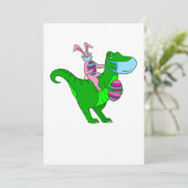 Invitation pandémie de dinosaure du lapin de pâques (Debout devant)