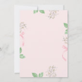 Invitation Panier aquarelle fraise Feuilles 1er Anniversaire  (Dos)