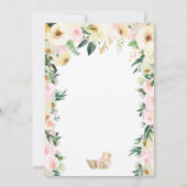 Invitation Panier bébé mignonne Baby shower floral (Dos)