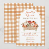 Invitation Panier citrouille Baby shower cultivé localement (Devant / Derrière)