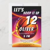 Invitation Panier de Basketball Sport Anniversaire (Devant)