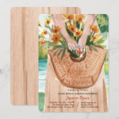 Invitation Panier de Fleurs (Devant / Derrière)