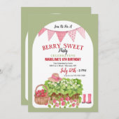Invitation Panier de fraises (Devant / Derrière)