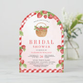 Invitation Panier de fraises Fête des mariées Arche douce Ber (Debout devant)