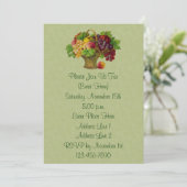Invitation Panier de fruits d'art vintage (Debout devant)
