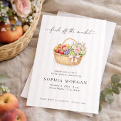 Invitation Panier de Fruits Frais du Marché pour Enterrement