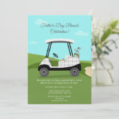 Invitation Panier De Golf Avec Pancakes Fête des pères Brunch (Debout devant)