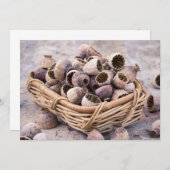 Invitation Panier de graines de pavot séché (Devant / Derrière)