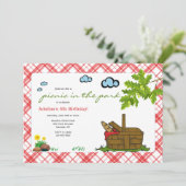 Invitation Panier de pique-nique (Debout devant)