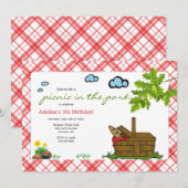 Invitation Panier de pique-nique (Devant / Derrière)