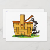 Invitation Panier de pique-nique (Devant / Derrière)