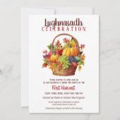 Invitation Panier de récolte de la fête d'automne de Lughnasa (Devant)