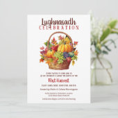 Invitation Panier de récolte de la fête d'automne de Lughnasa (Debout devant)