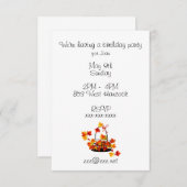 Invitation Panier d'invitation d'anniversaire de feuille (Devant / Derrière)