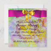 INVITATION PANIER ÉLÉGANT, POULET, FLEURS ET OEUFS DE PÂQUES (Dos)