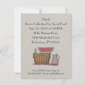 Invitation Panier et pastèque de pique-nique (Dos)