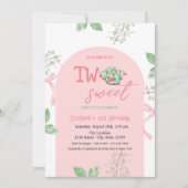 Invitation Panier Fraises Bow Two Sweet 2e anniversaire (Devant)