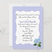 Invitation Panier Hydrangea Pour Renouvellement De Vow Mariag (Dos)