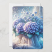 Invitation Panier Hydrangea Pour Renouvellement De Vow Mariag (Devant)