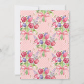 Invitation Panier rose et papillons Brunch de Pâques (Dos)