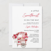 Invitation Panier Saint Valentin plein de Baby shower de soin (Devant)