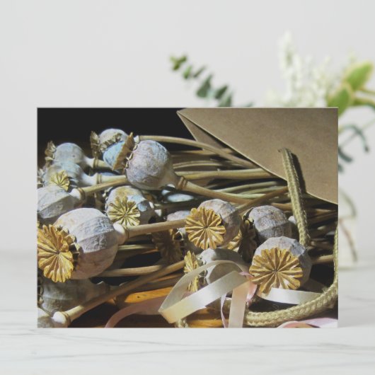 Invitation Paniers à fleurs séchés (Debout devant)