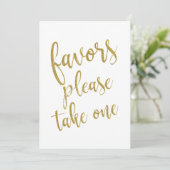 Invitation Paniers Cadeaux Prenez-en un Signe Or Abordable (Debout devant)