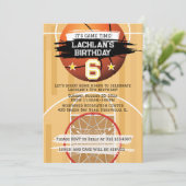 Invitation Paniers de Basketball C'est l'heure du jeu Anniver (Debout devant)