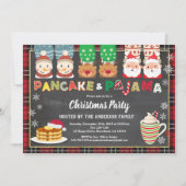 Invitation Paniers de Noël et pyjamas fête rouge plaid (Devant)
