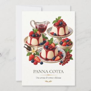 Invitation Panna Cotta – Vintage Italian Dessert
