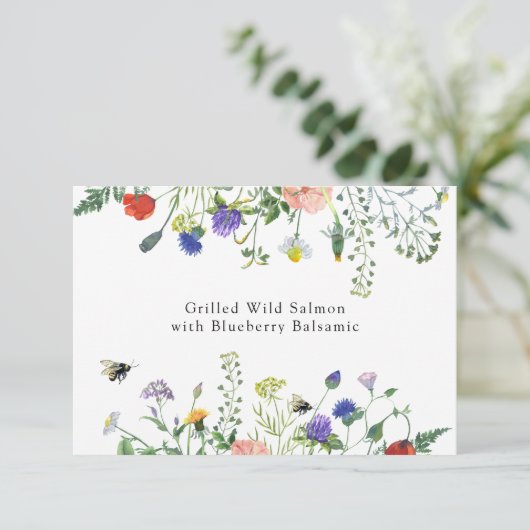 Invitation Panneau alimentaire des abeilles fleurs sauvages e (Debout devant)