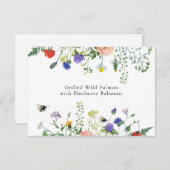 Invitation Panneau alimentaire des abeilles fleurs sauvages e (Devant / Derrière)