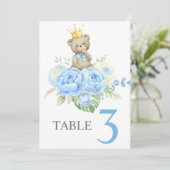 Invitation  Panneau baby shower Boy Teddy BearTable (Debout devant)