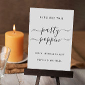 Invitation Panneau barre Popcorn | Mariage moderne imprimable
