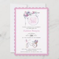 Panneau café floral rose | Sweet 16