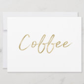 Invitation Panneau "Café" | Main Or Stylish Lettrée (Devant)