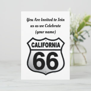 Invitation Panneau California Route 66