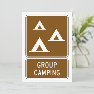 Invitation Panneau Camping de groupe