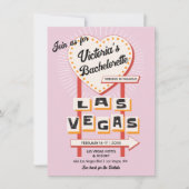 Invitation Panneau cardiaque Las Vegas Bachelorette Weekend (Devant)