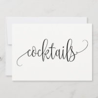 Panneau Cocktails - Belle calligraphie