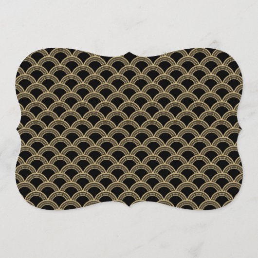 Invitation Panneau d'accueil Mariage Gatsby Black & Gold des  (Dos)