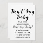 Invitation Panneau de Baby shower rustique blanc 5x7" Taille (Devant / Derrière)