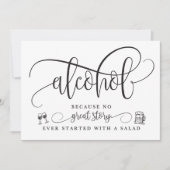 Invitation Panneau de bar à alcool de mariage (Devant)