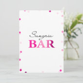 Invitation Panneau de bar à sangria pour douche de mariée | C (Debout devant)