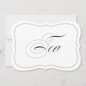 Invitation Panneau de bar de mariage élégant Tea découpé à la (Devant)