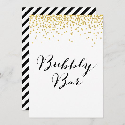 Invitation Panneau de bar pétillant 5x7" taille (Devant / Derrière)
